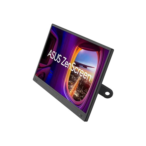 ASUS ZenScreen 16” (15.6 inch viewable) Portable USB Monitor (MB166CR) - Full HD, IPS, USB Type-C, Flicker Free, Blue Light Filter, Anti-glare surface, 360° kickstand, Protective Sleeve, 3 yr warranty - style: 16"