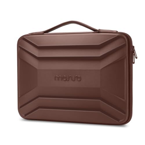 MOSISO 13-14 inch Laptop Hard Case, Waterproof Shockproof Laptop Sleeve Compatible with MacBook Neo 13/Air 13.3 13.6/Pro 13/14,HP Dell ASUS Lenovo,Symmetrical Trapezoid EVA Laptop Sleeve, Brown - color: Brown, size: 13.3 inch