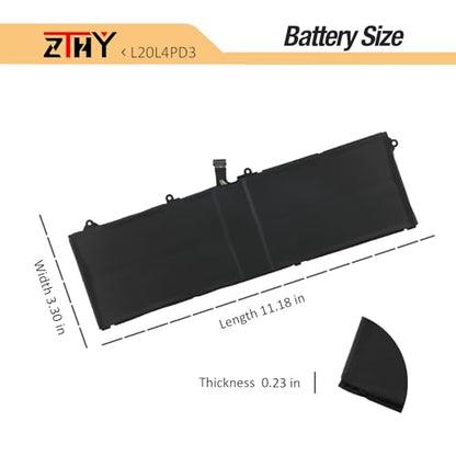 L20M4PD3 L20L4PD3 Laptop Battery Replacement for Lenovo Legion S7-15ACH6 | S7-16IAH7 S7-16ARHA7 ThinkBook 16p G2 ACH, ThinkBook 16p G3 ARH Series B11C04262 5B11C04261 SB11C04260 5B11C04256 15.36V 71Wh - size: 11.18*3.30*0.23inch L20L4PD3