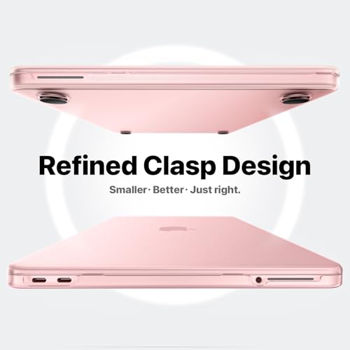 Macaset for MacBook Neo Case 13 inch 2026 (A18 Pro, Model A3404) - Blush | Scratch & Fingerprint Resistant | Precision 1:1 Fit | True-to-Original Color | Matte Hard Shell, Pink Cover - color: Blush Clear
