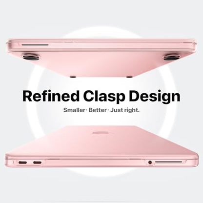 Macaset for MacBook Neo Case 13 inch 2026 (A18 Pro, Model A3404) - Blush | Scratch & Fingerprint Resistant | Precision 1:1 Fit | True-to-Original Color | Matte Hard Shell, Pink Cover - color: Blush Clear