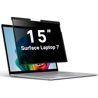 ZOEAGG Privacy Screen for Surface Laptop 15 inch, Removable Surface Laptop 7 Privacy Screen, Reusable/Easy Installation/Anti-Spy/Anti-Glare/Anti Blue Light for Microsoft Surface Computer - size: Surface Laptop 7 (15 inch)