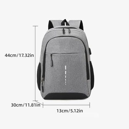 Anti Theft College Backpack With USB Charging Interface Waterproof Large Multi Pocket Laptop Travel Nylon Backpacks for Men Women Business Commuter Backpacks Daily Work Travel Airplane Use Grey - color: Grey