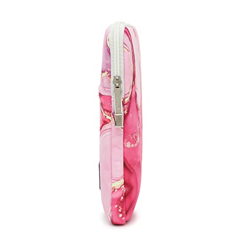 Canvaslife Pink Marble Pattern 13 inch Canvas Laptop Sleeve with Pocket 13 inch 13.3 inch Laptop 13 case13 Sleeve - color: Pink Marble, size: 13 inch/13.3 inch
