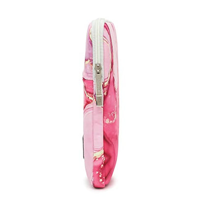 Canvaslife Pink Marble Pattern 13 inch Canvas Laptop Sleeve with Pocket 13 inch 13.3 inch Laptop 13 case13 Sleeve - color: Pink Marble, size: 13 inch/13.3 inch