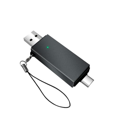 TEC Card Reader 2-in-1 USB C/USB 3.2 Micro SD and SD Memory Cards Reader Adapter with Dual USB Output. Compatible with iPhone 15 Pro Max, MacBook Pro, Chromebook, Galaxy - Ideal for Creatives