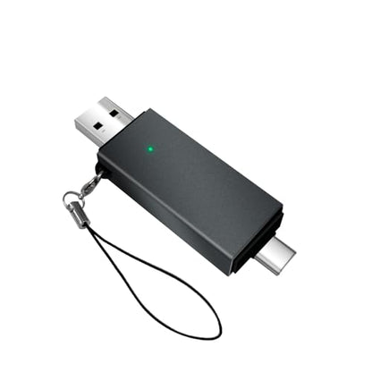 TEC Card Reader 2-in-1 USB C/USB 3.2 Micro SD and SD Memory Cards Reader Adapter with Dual USB Output. Compatible with iPhone 15 Pro Max, MacBook Pro, Chromebook, Galaxy - Ideal for Creatives