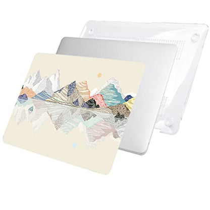 LanBaiLan Compatible for MacBook Pro 13 inch with Touch Bar M2 2026 2025 2024 2023 2022-2016 A2338 M1 A2251 A2289 A2159 A1989 A1708 A1706, Laptop Hardshell Case and Keyboard Cover, Mountain - color: Mountains