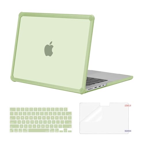 MOSISO Compatible with MacBook Pro 14 inch Case M5 M4 M3 M2 M1 2026-2021 | 3 in 1 Kit Anti-Crack Hard Shell with TPU Bumper, A3427 A3426 A3434 A3112 A3185 A3401 A2918 A2992 A2779 A2442, Sage Green - color: Sage Green