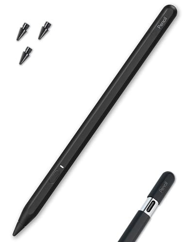 Pencil USB-C for iPad 2018-2026: Hidden-Port Stylus with Bluetooth Shortcuts, Tilt Sensitivity & Palm Rejection, Pen for iPad 6-11th&Mini 5-7th, Air 3-5th/M2/M3, Pro 11"/12.9"/13"(M4/M5), Black - color: Black