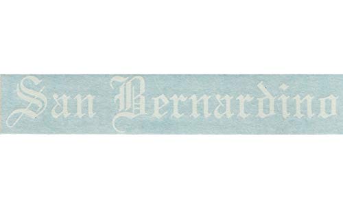 - San Bernardino - California City County Old English Letters Car Truck Van Moped Helmet Hard Hat Auto Automotive Craft Cup Laptop Vinyl Decal Bumper Window Wall Sticker 18016