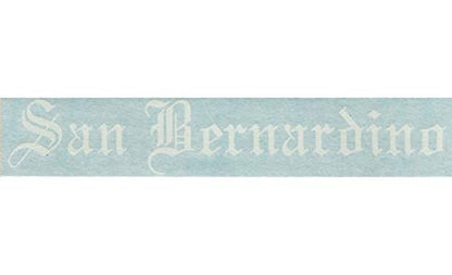 - San Bernardino - California City County Old English Letters Car Truck Van Moped Helmet Hard Hat Auto Automotive Craft Cup Laptop Vinyl Decal Bumper Window Wall Sticker 18016