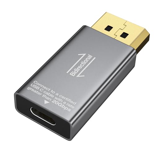 8K@60Hz USB C to DisplayPort 1.4 Adapter, Bidirectional Type C to Display Port Adapter, Thunderbolt 4 & 5 to DP Converter Compatible with MacBook,iPhone 17 16 15,iPad Pro,Samsung/Lenovo/HP/Dell/ASUS - size: Adapter