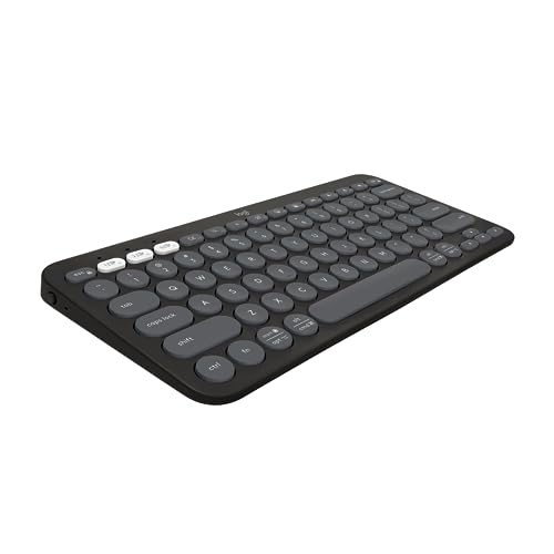 Logitech Pebble Keys 2 K380s Keyboard, Bluetooth, Wireless - Graphite - color: Graphite