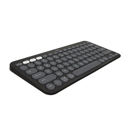 Logitech Pebble Keys 2 K380s Keyboard, Bluetooth, Wireless - Graphite - color: Graphite