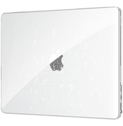 EooCoo Compatible with MacBook Air 13 inch Case M5 2026-2022 M4 M3 M2 A3449 A3240 A3113 A2681, Fit Like a Glove, Scratch Resistant Protective Hard Shell Cover for Mac Air 13.6", Sparkly Clear - color: Sparkly Clear, size: MacBook Air 13.6 inch