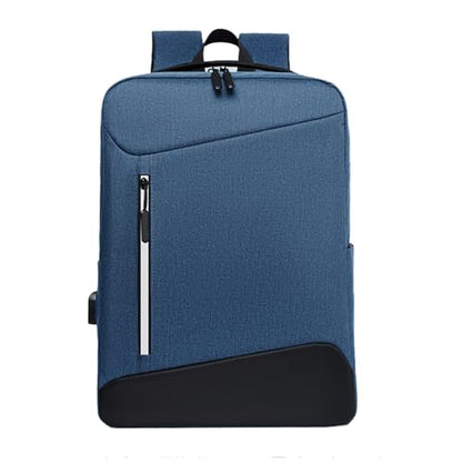 Men Business Laptop Backpack, Waterproof Travel Backpack | with USB Charging Port, College School Computer Bag, for Work Carry - color: Blue