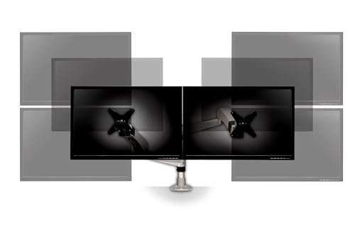 3M™ Monitor Stand, MA265S - color: Silver, style: Dual Arm