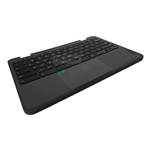 Laptop Palmrest Upper Case Top Cover with US English Keyboard Touchpad Assembly Replacement for Lenovo 100e Chromebook Gen 3 WiFi 82J7 82J8 5M11C94663