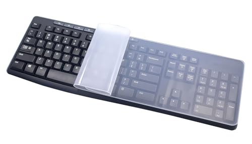 2 PCs 17.52" x 5.51" Ultra Thin Universal Silicone Keyboard Cover Skin Compatible for Most Standard Size PC Computer Desktop Keyboards (Clear) - color: Clear, size: 17.52" x 5.51"