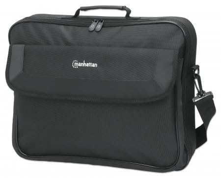 MANHATTAN Laptop Shoulder Bag Carrying Case – Slim Briefcase Style, Clamshell Opening, Padded Compartments–3 Yr Mfg Warranty - size: 17.3 Inch