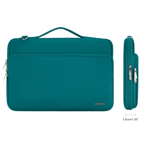 DOMISO 15.6 inch Laptop Case Sleeve Protective Cover Compatible with MacBook Pro 16 M4 M3 M2/Pro Max,15.6-16 inch HP Dell ASUS Lenovo Chromebook,Waterproof Computer Bag with Shoulder Strap,Turquoise - color: Turquoise, size: 15.6 inch