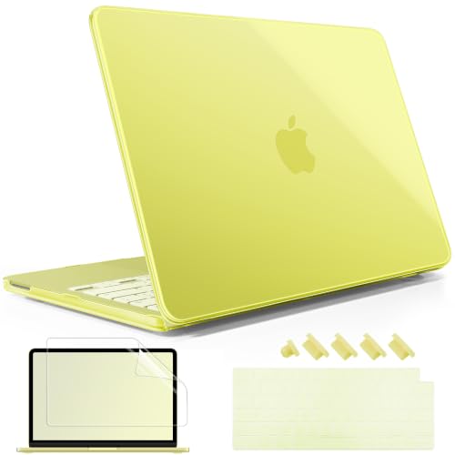 May Chen for MacBook Neo 13 inch Liquid Retina Display ((2026 Release A3404), Slim & Lightweight Protective Case with Screen Protector&Keyboard Cover&Dust Plug, Crystal Citrus - color: Crystal Citrus