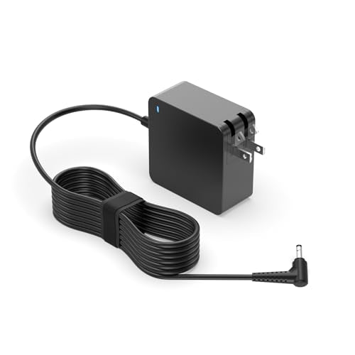 Superer Charger Fit for Lenovo Laptop, Ideapad 1 3 5, Slim 3 5 7, S340 S145 330 320 310, Flex 5 4 14 15, V14 V15 V17, Upgraded Version, Foldable Plug, Lengthened Power Cable, Charging Light, 65W 45W
