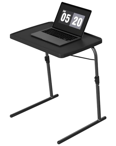 TV Tray Table, 16.9 x 22 x 29.1inch XL PRO Folding Dinner Table with 6 Height & 3 Tilt Angle Adjustments, Large Couch Desk for Working, Portable and Adjustable Laptop Desk for Sofa and Bed - color: Xl Pro Tv Tray