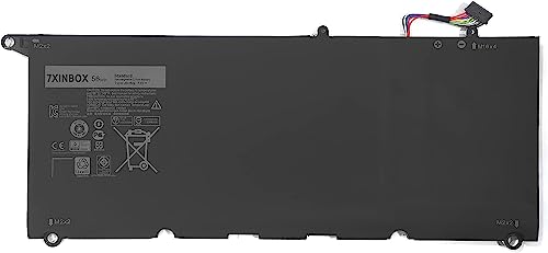 JHXPY 5K9CP JD25G 0DRRP 0N7T6 Replacement Laptop Battery for DELL XPS 13 9343 9350 13D-9343-350 13-9350-D1608 13D-9343-3708 90V7W 090V7W (7.6V 56Wh 90V7W) - size: 7.6V 56Wh 90V7W