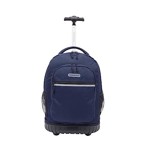 Travelers Club 18" Rolling Backpack with Shoulder Straps, Navy Blue - color: Midnight Blue, size: 18 Inch