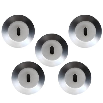 5 Pcs Laptop Lock, Silver Zinc Alloy Anti-Theft Clasp, Adhesive Security Anchor Plate for Tablets and Notebooks, Easy Install, 1.3 in / 3.4 cm