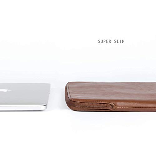 Comfyable Slim Protective Laptop Sleeve Compatible with 13/14 Inch MacBook Air & MacBook Pro M5/M4/M3/M2 Pro/Max 2026, Mac Travel Case, Laptop Pouch, Slim PU Leather Cover, Brown - color: Brown, size: For 13.3"-14" Mac Pro / Mac Air