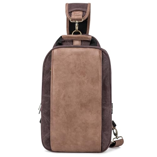 Canvas Messenger Bag Sling Bag Crossbody Shoulder Bag for Men Women Travel Work Satchel Bags - color: Wind Red