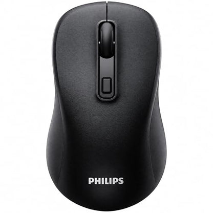 PHILIPS Wireless Mouse for Laptop, Bluetooth and 2.4GHz, Silent Click | Bluetooth and 2.4GHz dual mode with USB nano receiver; silent click; 3 DPI levels; compact ambidextrous design; AA included