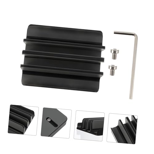 Luxshiny Aluminum Alloy Vertical Laptop Stand with Dual-Slot Design, Portable Tablet and Laptop Base Holder for Office Desk, Compatible with Multiple Devices, Black