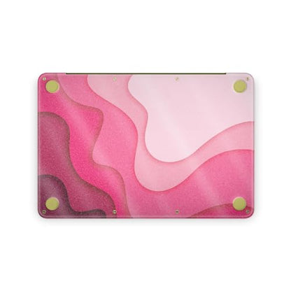 Glossy Glitter Laptop Skin Compatible with Apple MacBook Neo - Papercraft Magenta - Premium 3M Vinyl Protective Wrap Decal Cover - Easy to Apply | Crafted in the USA by MightySkins - color: Papercraft Magenta, size: MacBook Neo Full Cover Skin, style: Glo