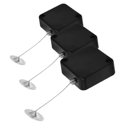 LIFKOME 3pcs Retractable Anti-Theft Cable Lock 1-Meter Steel Wire, Remote Control Security Tether for Tv, Laptop, and Mobile Devices, Automatic Locking Cable Case for Home and Office Use