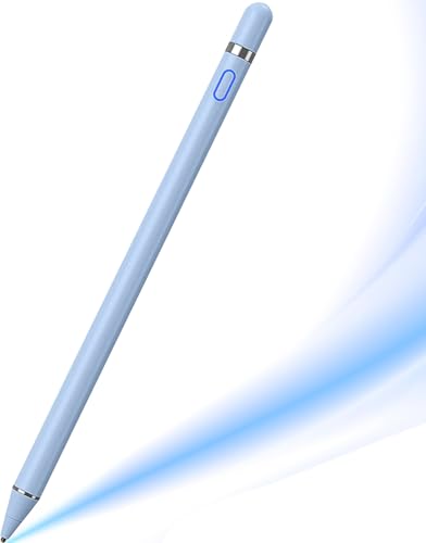 Active Stylus Pen for Touchscreen, iPad Pencil 1.5mm Fine Point Pen, Digital Pens Rechargeable for Tablet, Stylus Pens Compatible with iPad Air/Mini/Pro/Android/iPhone and Most Device - Blue - color: Blue