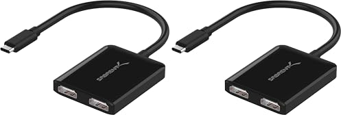 SABRENT USB Type C Dual HDMI Adapter [Supports Up to Two 4K 30Hz Monitors, Compatible with Windows Systems Only] (DA-UCDH) (Pack of 2) - size: x2 HDMI Adapter (Pack of 2), style: x2 HDMI Adapter