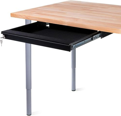 Penn Elcom Under Desk Laptop Drawer, Lockable, for 17” Laptops - Premium Sliding Security Drawers - Model EX-6151B - color: Black - Model Ex-6151b (17" Laptop)