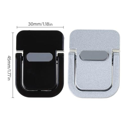 2Pcs Invisible Laptops Stand Portable Foldable Cooling Ergonomics Lightweight Bracket Mount Easy to Carry - color: Black