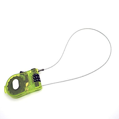 Crysto 3-Foot Retractable Cable Password Lock - color: Green
