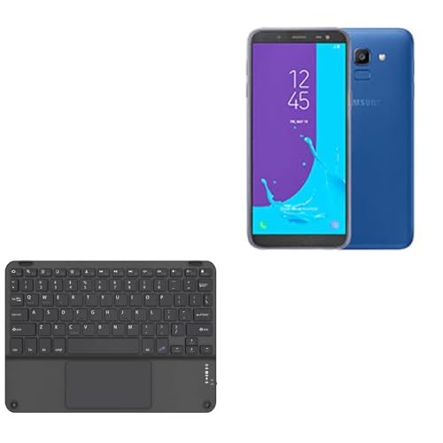 BoxWave Keyboard Compatible with Samsung Galaxy On6 - SlimKeys Bluetooth Keyboard with Trackpad, Portable Slim TouchPad - Jet Black