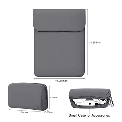 MOSISO Laptop Case 13.3 inch, 13-13.3 inch Laptop Sleeve Compatible with MacBook Neo 13 A18 Pro A3404 /Air 13/Pro 13/Pro 14 M5 M4 M3 M2 M1, Faux Suede Leather Case with Small Bag, Space Gray - color: Space Gray