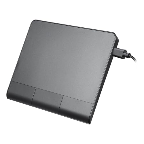Perixx PERIPAD-506 Wired USB Touchpad – Slim Detachable Design for Desktop & Laptop – 5.31x4.57x0.55 Inches – Black