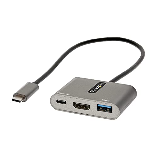 StarTech USB C Multiport Adapter for USB-C Enabled Devices (CDP2HDUACP2) | For MacBook Pro Air, HP EliteBook, Dell XPS, Lenovo ThinkPad X1, 13in/34cm cable, Portable, Windows macOS ChromeOS Linux