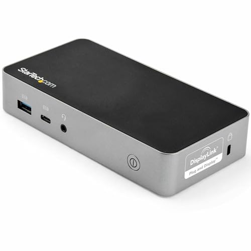 StarTech.com USB-C Dock - Dual Monitor 1080p HDMI Laptop Docking Station - 65W Power Delivery - 1x USB-C, 3x USB-A, Ethernet - Dual Video Display USB 3.1 Gen 1 Type-C Dock - Mac & Windows (DK30CHHPD)