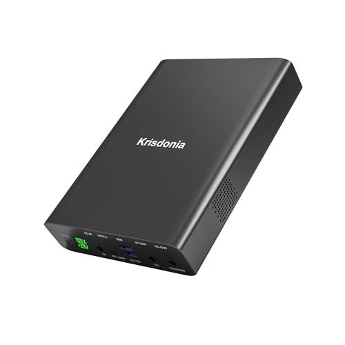 100W USB-C PD Power Bank, 64000mAh Portable Charger Battery Pack [PD 3.0 USB-C 100W + DC 12/16/20/24V + Quick Charge QC 3.0 Dual Ports] for Laptop, Tablet, Smartphone, Projector and More