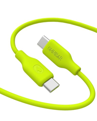 Silicone USB C to USB C Cable 6FT, 240W Fast Charging Cord, Green | Soft-Touch Finish, Tangle-Free Design, PD Fast Charging, for iPhone 17/16/15, Galaxy S26/S25, Pixel 10/9, iPad, MacBook Air - color: C to C Silicone Green
